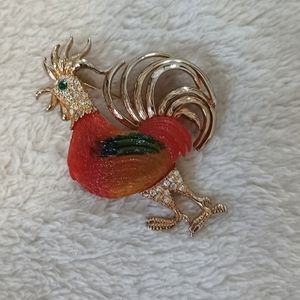 Rooster Brooch